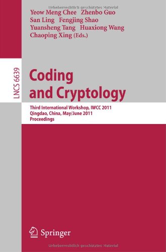 Coding And Cryptology Third International Workshop Iwcc 2011 Qingdao China May 30june 3 2011 Proceedings 1st Edition Masayuki Abe