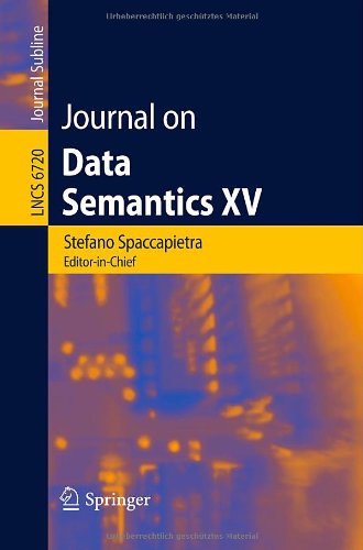 Journal On Data Semantics Xv 1st Edition Tudor Groza Siegfried Handschuh