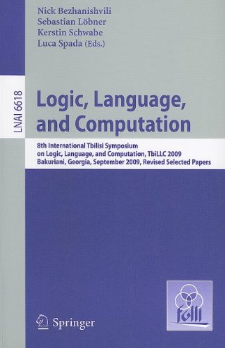 Logic Language And Computation 8th International Tbilisi Symposium On Logic Language And Computation Tbillc 2009 Bakuriani Georgia September 2125 2009 Revised Selected Papers 1st Edition Lev Beklemishev Auth