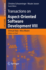 Transactions On Aspectoriented Software Development Viii 1st Edition Suman Roychoudhury