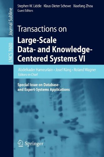 Transactions On Largescale Data And Knowledgecentered Systems Vi Special Issue On Database And Expertsystems Applications 1st Edition Xi Guo