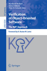 Verification Of Objectoriented Software The Key Approach Foreword By K Rustan M Leino 1st Edition Reiner Hhnle Auth