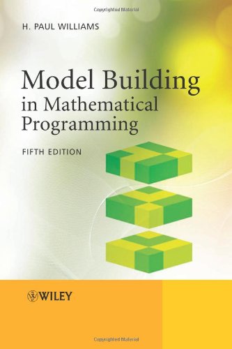 Model Building In Mathematical Programming 5th Edition H Paul Williams