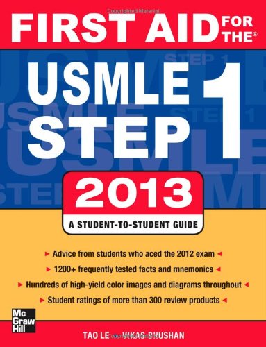 First Aid For The Usmle Step 1 2013 23th Edition Tao Le Vikas Bhushan