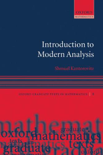 Introduction To Modern Analysis Shmuel Kantorovitz