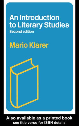 Introduction To Literary Studies Mario Klarer