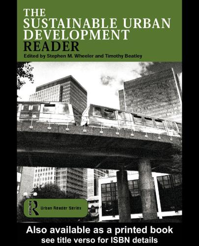 The Sustainable Urban Development Reader Stephen Wheeler Timothy Beatley