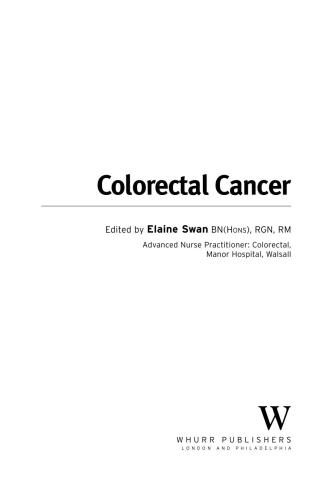 Colorectal Cancer Elaine Swan