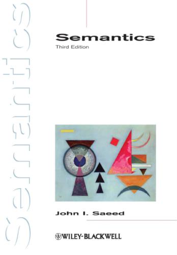 Semantics John I Saeed