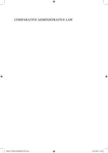 Comparative Administrative Law Susan Roseackerman Peter L Lindseth