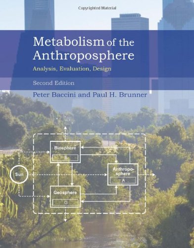 Metabolism Of The Anthroposphere Analysis Evaluation Design Second Edition Peter Baccini
