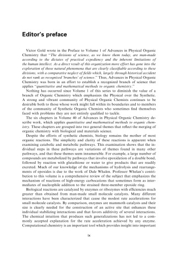 Advances In Physical Organic Chemistry 40 Jp Richard Eds