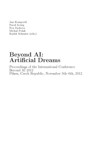 Beyond Ai Artificial Dreams Romportl Jan Ircing Pavel Zackova Eva
