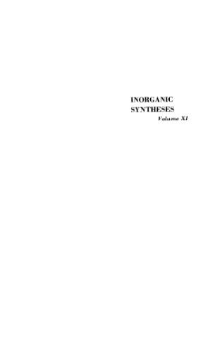 Inorganic Syntheses Jolly Wl Ed