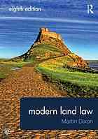 Modern Land Law 8th Ed Martin Dixon