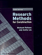 Research Methods For Construction 3rd Ed Richard Fellows Anita Liu