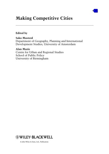 Making Competitive Cities Sako Musterd Alan Murie