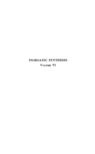 Inorganic Syntheses Vol 6 Rochow Eg Ed