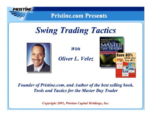 Swing Trading Tactics Oliver L Velez
