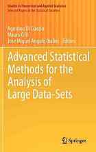 Advanced Statistical Methods For The Analysis Of Large Datasets Agostino Di Ciaccio Mauro Coli Jose Miguel Angulo Ibanez Eds