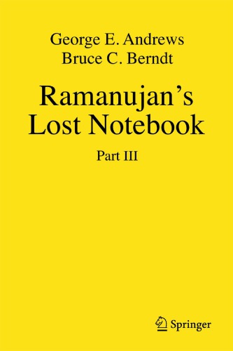 Ramanujans Lost Notebook Part Iii Andrews Ge Berndt Bc