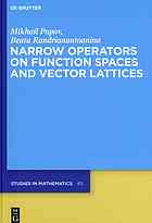 Narrow Operators On Function Spaces And Vector Lattices Popov M