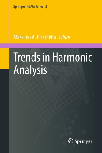 Trends In Harmonic Analysis Massimo A Picardello Alessandro Figatalamanca Ed
