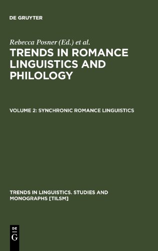 Synchronic Romance Linguistics John Green Rebecca Posner
