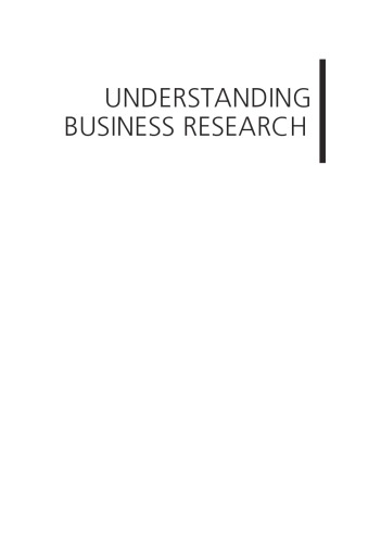 Understanding Business Research 1st Edition Bart L Weathington