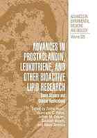 Advances In Prostaglandin Leukotriene And Other Bioactive Lipid Research Basic Science And Clinical Applications 1st Edition Jeffrey M Drazen Auth
