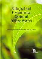 Biological And Environmental Control Of Disease Vectors M M Cameron L M Lorenz