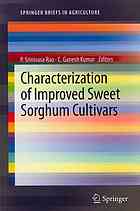 Characterization Of Improved Sweet Sorghum Cultivars 1st Edition P Srinivasa Rao