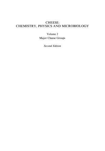 Cheese Chemistry Physics And Microbiology 2nd Ed 2nd Ed Patrick F Fox