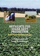 Nutrients For Sugar Beet Production Soilplant Relationships A Philip Draycott Donald R Christenson