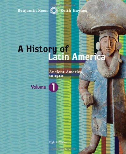 A History Of Latin America Volume 1 Ancient America To 1910 8th Edition Benjamin Keen