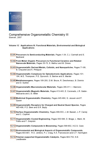 Applications Iii Functional Materials Environmental And Biological Applications Ohare D