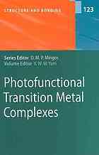 Photofunctional Transition Metal Complexes 1st Edition Alan L Balch Auth
