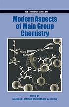 Modern Aspects Of Main Group Chemistry Michael Lattman And Richard A Kemp Eds