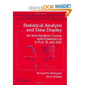 Statistical Analysis And Data Display An Intermediate Course With Examples In Splus R And Sas Richard M Heiberger