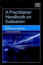 A Practitioner Handbook On Evaluation Reinhard Stockmann Gareth Bartley