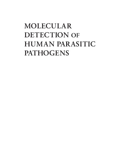 Molecular Detection Of Human Parasitic Pathogens Dongyou Liu