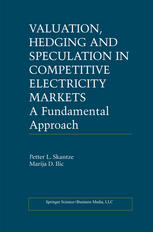 Valuation Hedging And Speculation In Competitive Electricity Markets A Fundamental Approach 1st Edition Petter L Skantze
