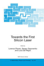 Towards The First Silicon Laser 1st Edition Martin A Green Jianhua Zhao