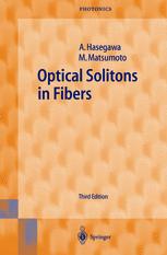 Optical Solitons In Fibers 3rd Edition Professor Akira Hasegawa