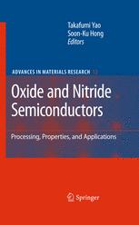 Oxide And Nitride Semiconductors Processing Properties And Applications 1st Edition T Hanada Auth