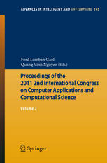 Proceedings Of The 2011 2nd International Congress On Computer Applications And Computational Science Volume 2 1st Edition Li Hu