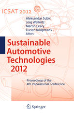 Sustainable Automotive Technologies 2012 Proceedings Of The 4th International Conference 1st Edition M Weigl