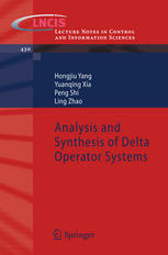 Analysis And Synthesis Of Delta Operator Systems 1st Edition Hongjiu Yang