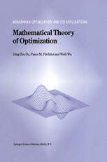 Mathematical Theory Of Optimization 1st Edition Dingzhu Du Panos M Pardalos