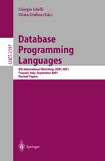 Database Programming Languages 8th International Workshop Dbpl 2001 Frascati Italy September 810 2001 Revised Papers 1st Edition Dan Suciu Auth